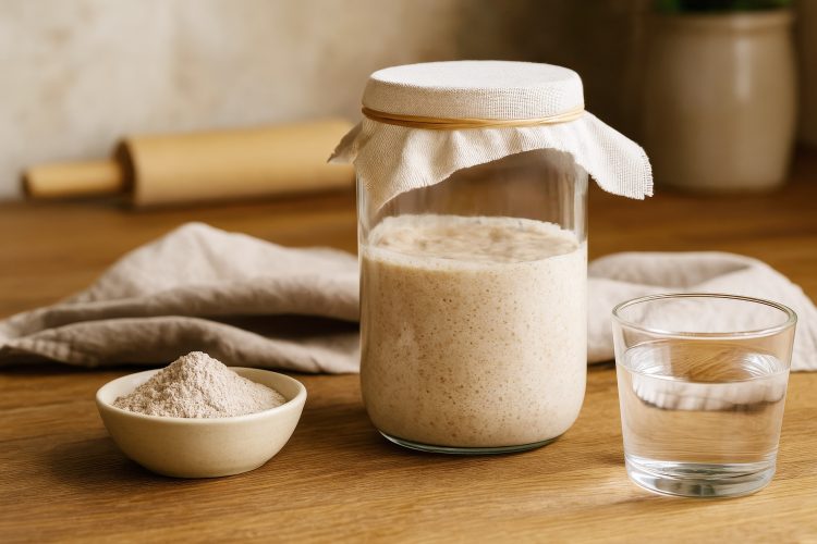 Sauerteig Starter im Glas