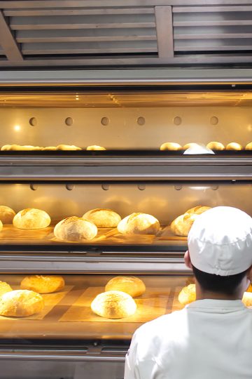 Aufbackofen im Backshop