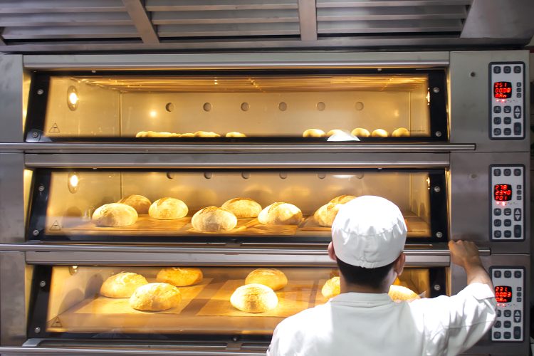 Aufbackofen im Backshop